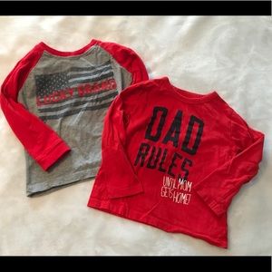 Lucky Brand & OshKosh Red shirts